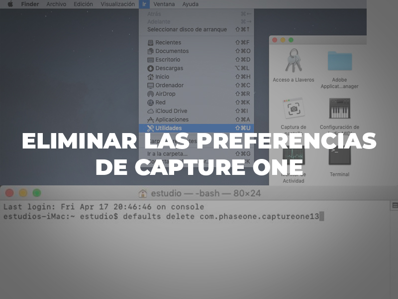 eliminar las preferencias Capture One