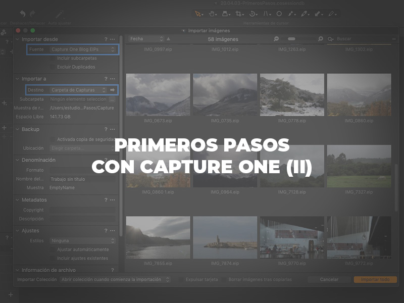 primeros pasos con Capture One