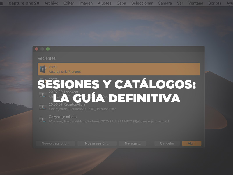 Sesiones y catálogos: la guía definitiva
