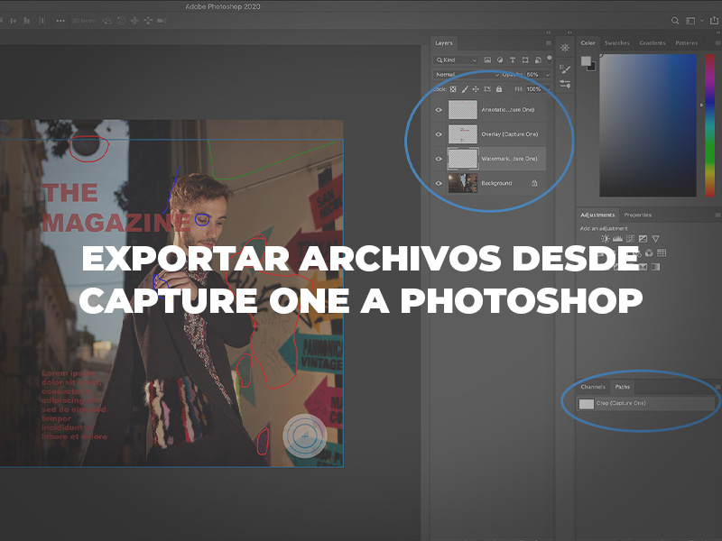 cómo exportar archivos desde capture one a photoshop