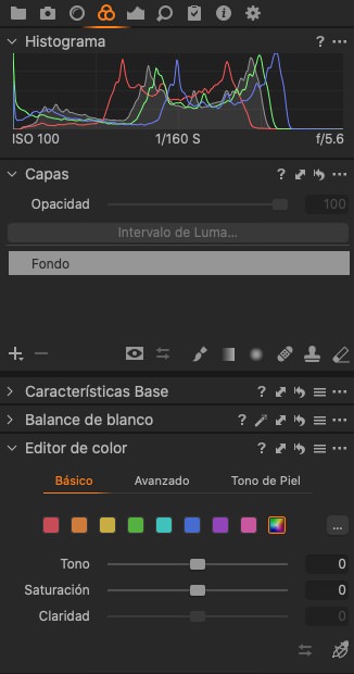 primeros pasos con capture one