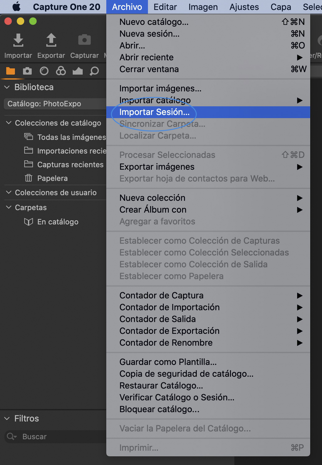 primeros pasos con capture one