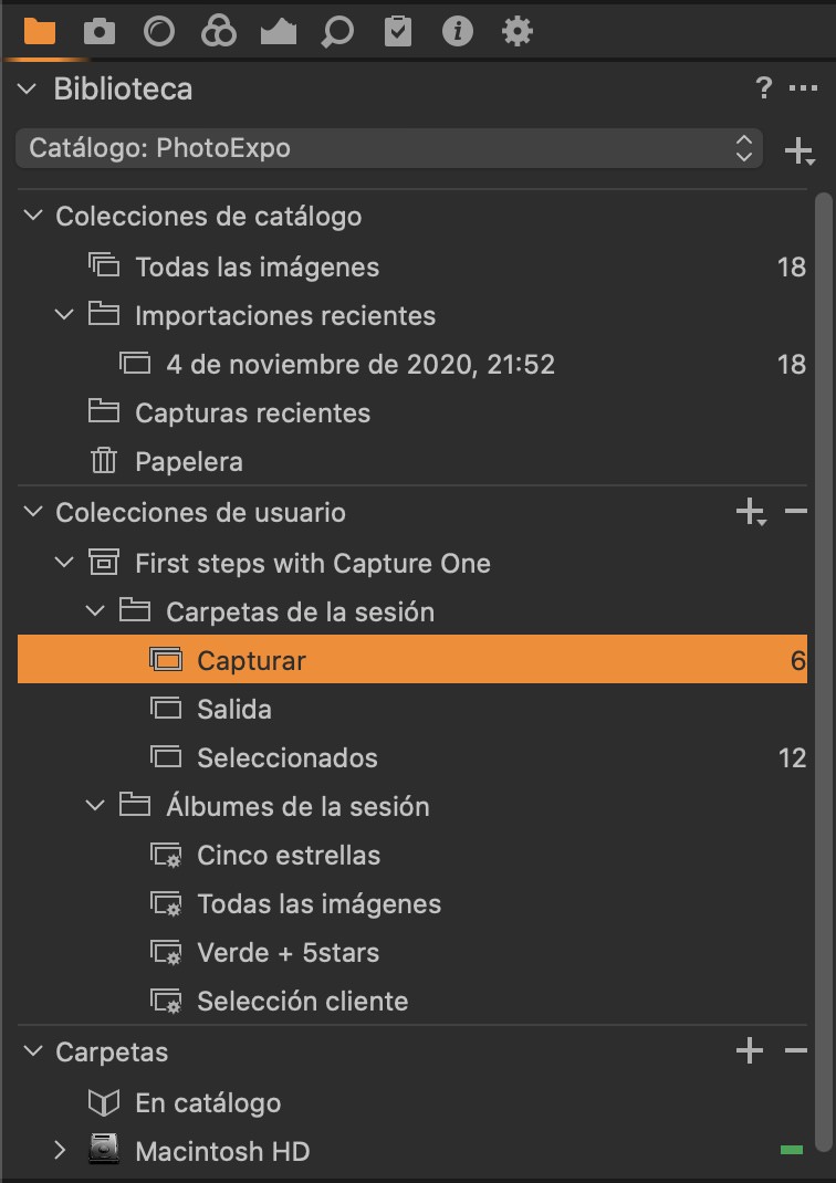 primeros pasos con capture one